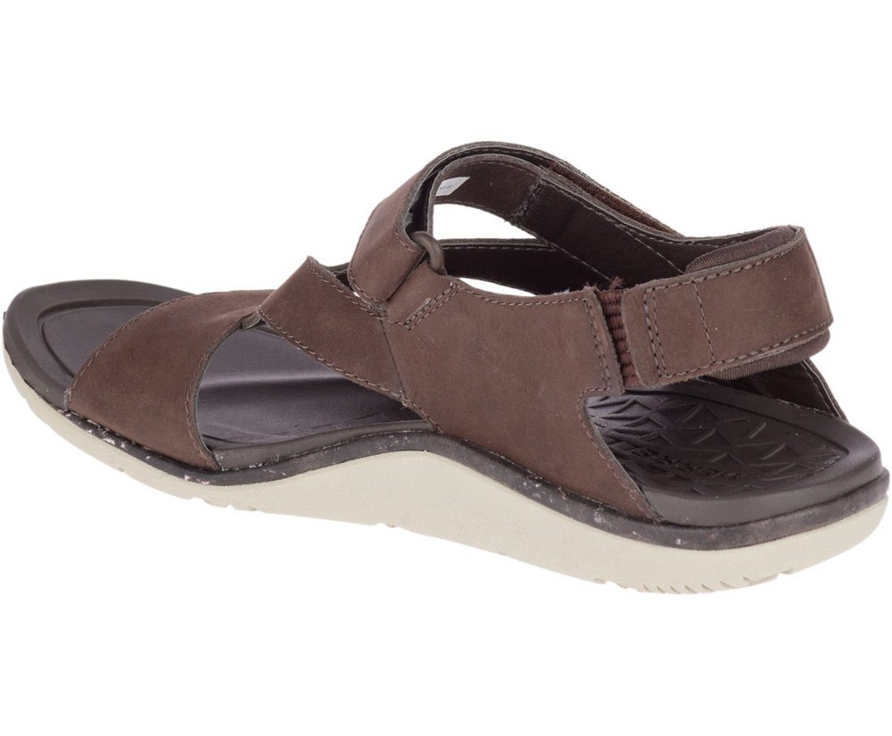 Sandálias Senhora - Merrell Trailway Backstrap Couro - Marrom - UAN570169